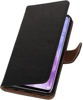 Zwart Pull-Up Booktype Hoesje voor Huawei Nova 3
