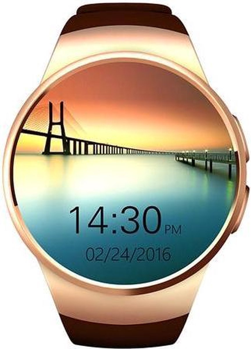 Smartwatch Kingwear KW18 mat zwart bol