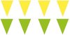 Gele/Groene feest punt vlaggetjes pakket - 60 meter - slingers / vlaggenlijn