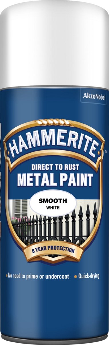 Hammerite Direct To Rust Metal Paint Aerosol Smooth Finish 0,4 l