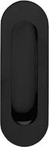 Intersteel Schuifdeurkom ovaal 120x40mm blind mat zwart