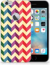 Geschikt voor iPhone 6 Plus | 6s Plus Uniek TPU Hoesje Zigzag Color