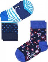 Happy Socks Kids 2-pack Bang Bang - Blauw - 2-3 jaar