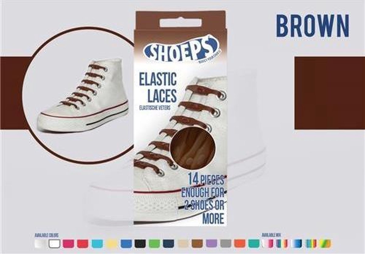 Shoeps Elastische Veters Bruin | bol.com