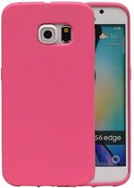 Sand Look TPU Hoesje voor Galaxy S6 Edge G925F Roze