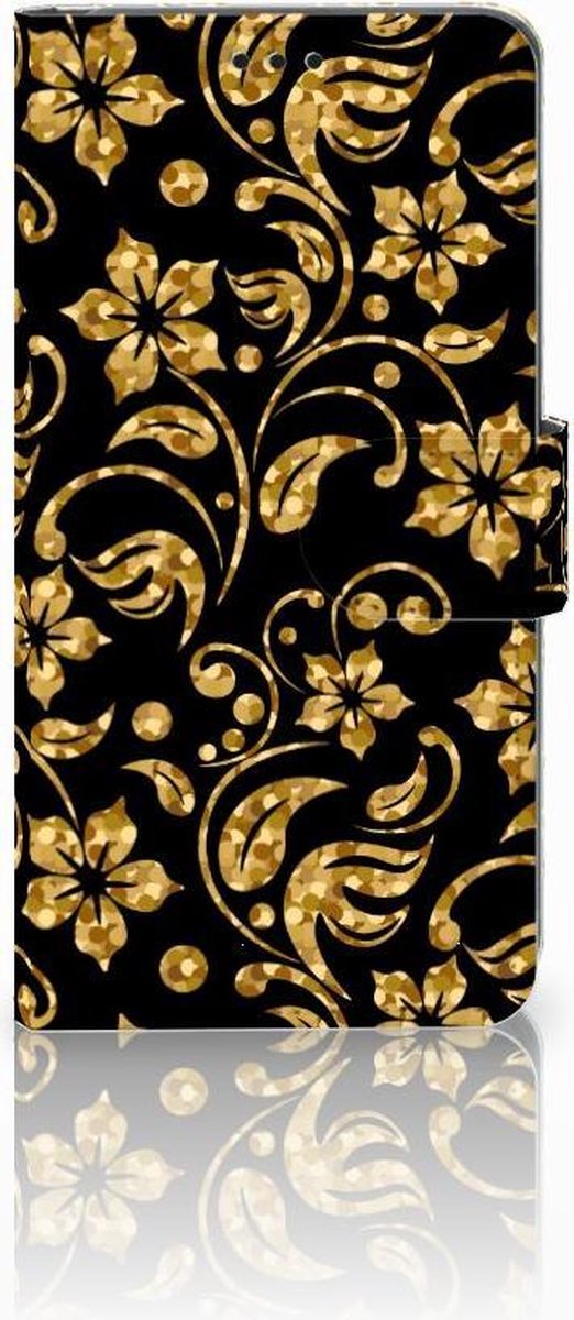 Samsung Galaxy S10 Hoesje Gouden Bloemen