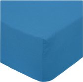 Senzatione katoen Hoeslaken Turquoise - 090x220+30