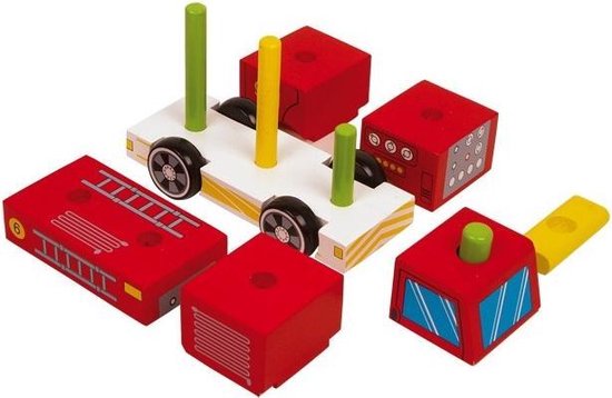 Small foot 3d puzzel brandweer- vrachtauto van Small Foot — afbeelding 2