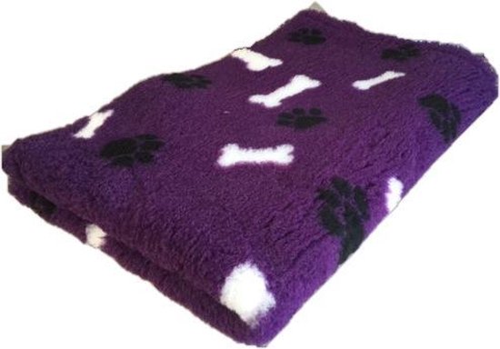 Vetbed - Paars zwarte pootjes witte botjes - latex anti-slip. Rol van  10Meter | bol.com
