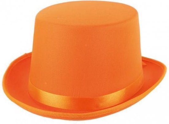 Fel oranje hoge hoed | bol.com