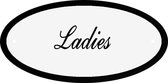 Emaille deurbord 'Ladies' ovaal