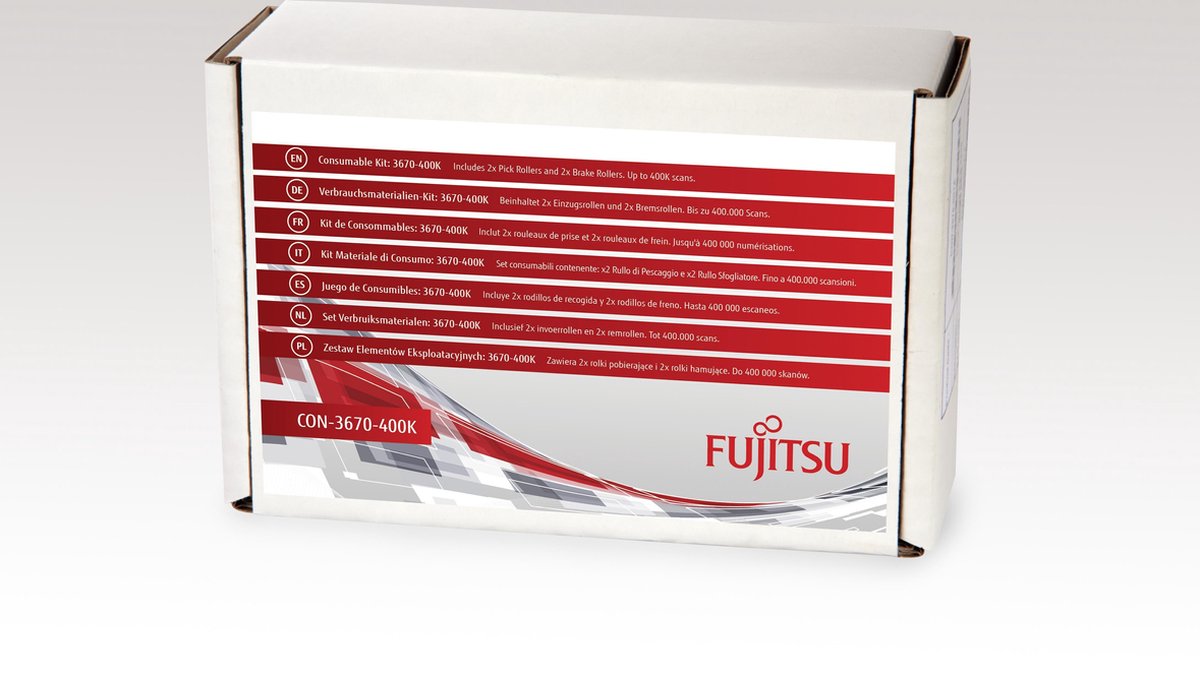 Fujitsu Verbrauchsmaterialien-Kits - Drucker-/Scanner-Ersatzteile (Fujitsu, Scanner, fi-7140, fi-7240, fi-7160, fi-7260, fi-7180, fi-7280, Verbrauchsmaterialienset, Mehrfarbig, 400000 Scans) - Ricoh/fujitsu/pfu