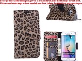 Hoesje Voor Samsung Galaxy S6 Edge Boek Hoesje Book Case G925 Luipaard Print