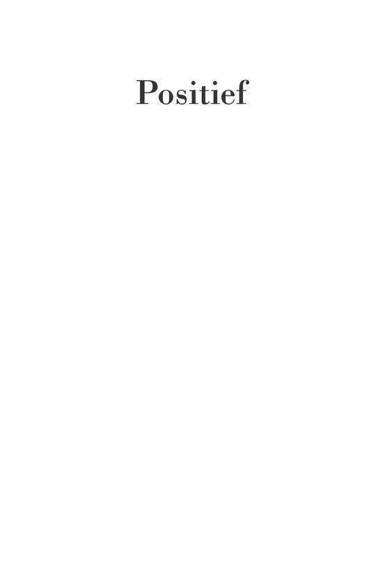 Titelpagina van 'Positief' met het woord 'Positief'.