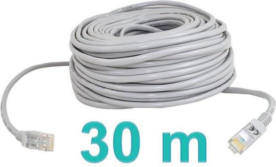 deken Compatibel met Boos worden 30 meter LAN / Netwerkkabel / Internet kabel / UTP Kabel / CAT5E | bol.com