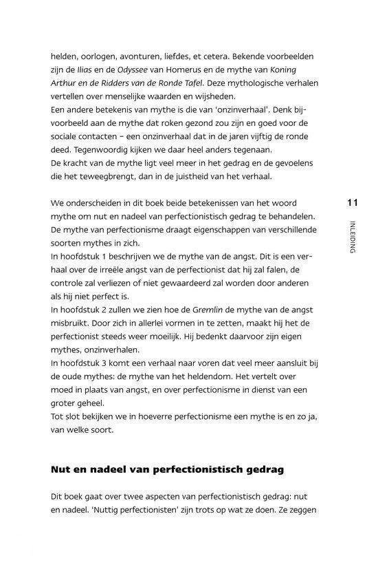 De mythe van 1 - De mythe van perfectionisme