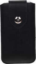 BestCases.nl Huawei Enjoy 6s - Universele Luxe Leder look insteekhoes/pouch - Zwart Medium