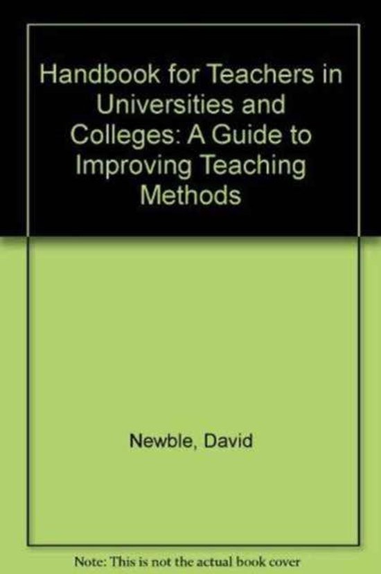 Handbook for Teachers in Universities and Colleges - cover