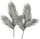 2x Groene Areca/goudpalm kunsttakken kunstplanten 95 cm - Kunstplanten/kunsttakken - Kunstbloemen boeketten