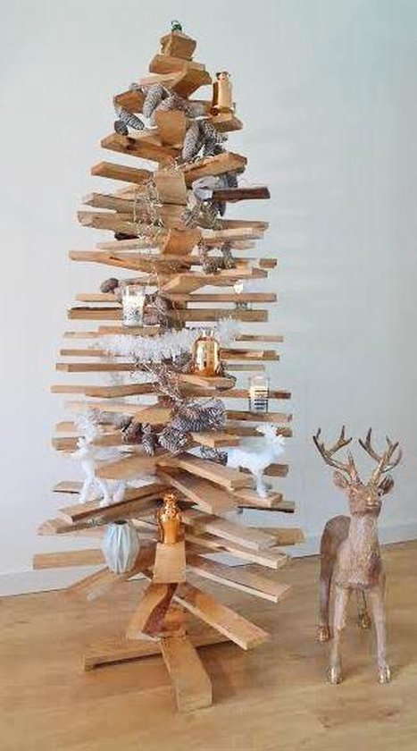 Bezwaar ethiek is meer dan Luxe houten kerstboom 3d 172 cm | bol.com