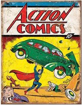Superman Wandbord 'No1 Cover Action Comics' - Metaal - 30 x 40 cm