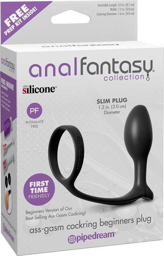 Anal Fantasy Collection Ass Kicker With Cockring - Black main image 1