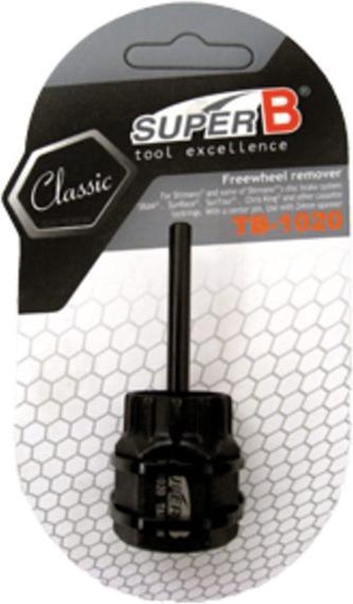 Gereedschap superb freewheel lock ring afnemer met pin shimano - ZWART
