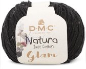 D.M.C. Natura Glam zwart 11 Just Cotton PAK MET 10 BOLLEN a 50 GRAM