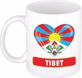 Hartje Tibet mok / beker 300 ml - Tibetaanse koffiebeker