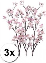 3x Appelbloesem tak roze 104 cm
