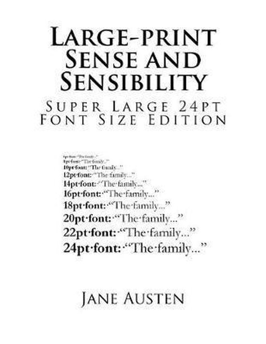 LargePrint Classics Largeprint Sense and Sensibility, Jane Austen