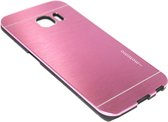 Aluminium hoesje roze Geschikt voor Samsung Galaxy S6 Edge