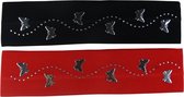 Jessidress Meisjes Haarbanden met kleine vlinders - Zwart/Rood
