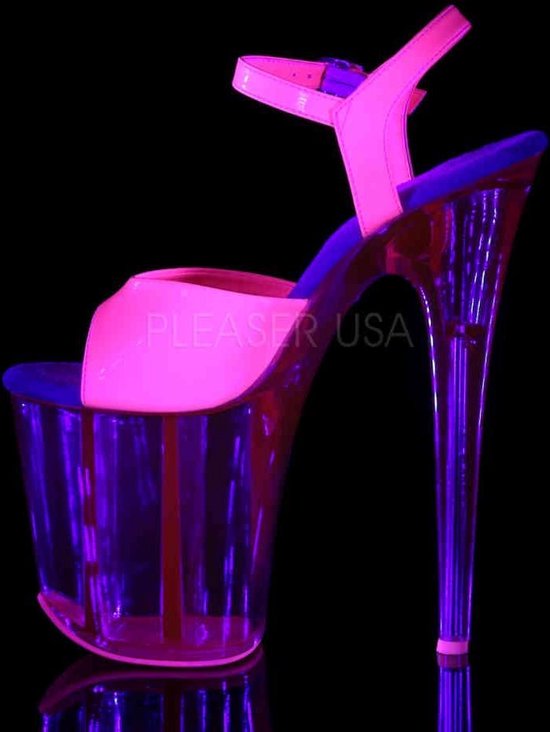 Pleaser Sandale avec bride à la cheville -38 Chaussures- FLAMINGO-809UVT US 8 Rose