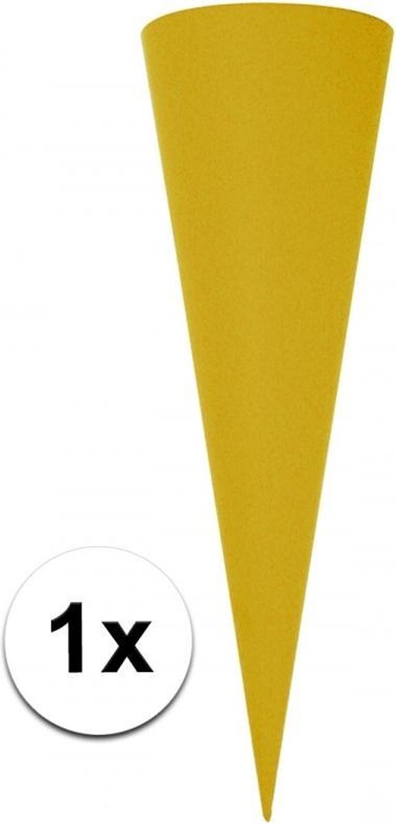 Puntvormige knutsel schoolzak geel 70cm