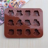 Kitchen Princess - Siliconen Chocoladevorm Uil - Fondant Bonbonvorm