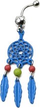 Fako Bijoux® - Navelpiercing - Dreamcatcher Retro - Blauw