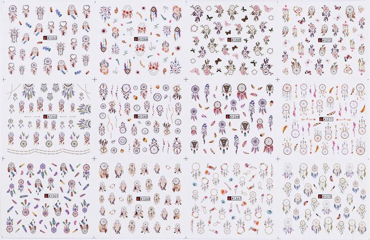 Goedkoopste Nail art nagel sticker nailart dromenvanger dreamcatcher droom veren