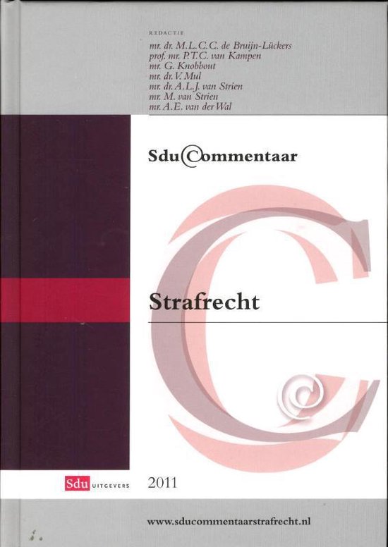 Sducommentaar - Sdu Commentaar Strafrecht 2011 - Diverse auteurs | Tiliboo-afrobeat.com
