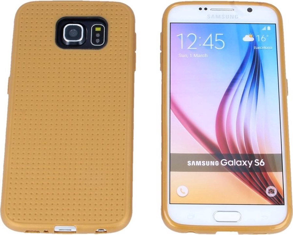 Samsung Galaxy S6 Silicone Case Hoesje Goud Gold