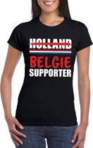 Zwart Belgie shirt voor teleurgestelde Holland supporters - Rode duivels supporter t-shirt XS