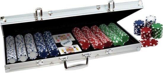 Thumbnail van een extra afbeelding van het spel Deluxe Pokerset in aluminium koffer | ProPoker Professional 500 Chip Poker Set by ProPoker