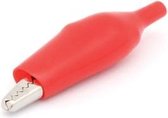 GEISOLEERDE KROKODILLENKLEMMEN MET HULS 44mm - ROOD (CM6R)