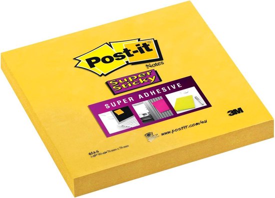 Blocs Post-it super Sticky jaune pastel