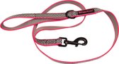 Happy-House Nylon Riem - Zwart/Wit/Roze - Maat M 120x2cm