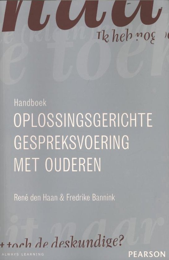 Handboek oplossingsgerichte gespreksvoering met ouderen - René den Haan | Tiliboo-afrobeat.com