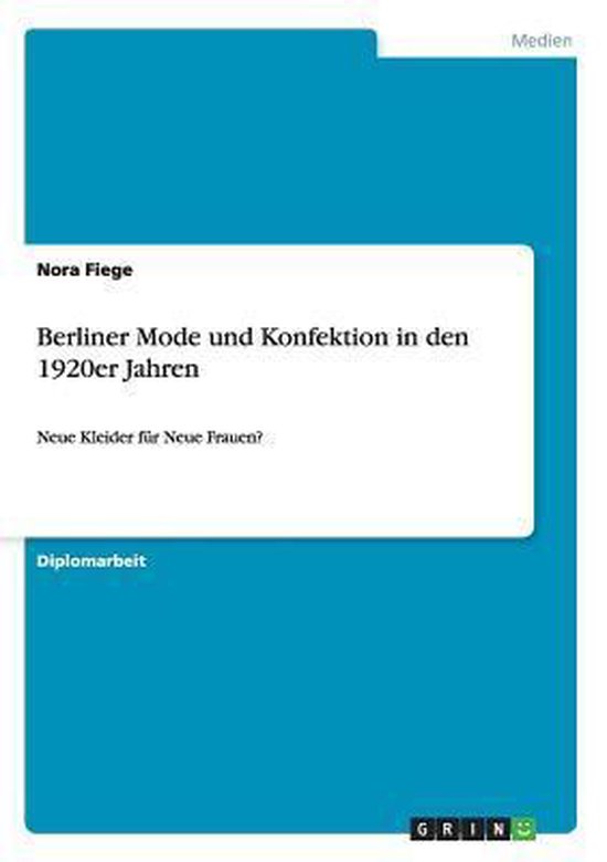 Berliner Mode und Konfektion in den 1920er Jahren - cover