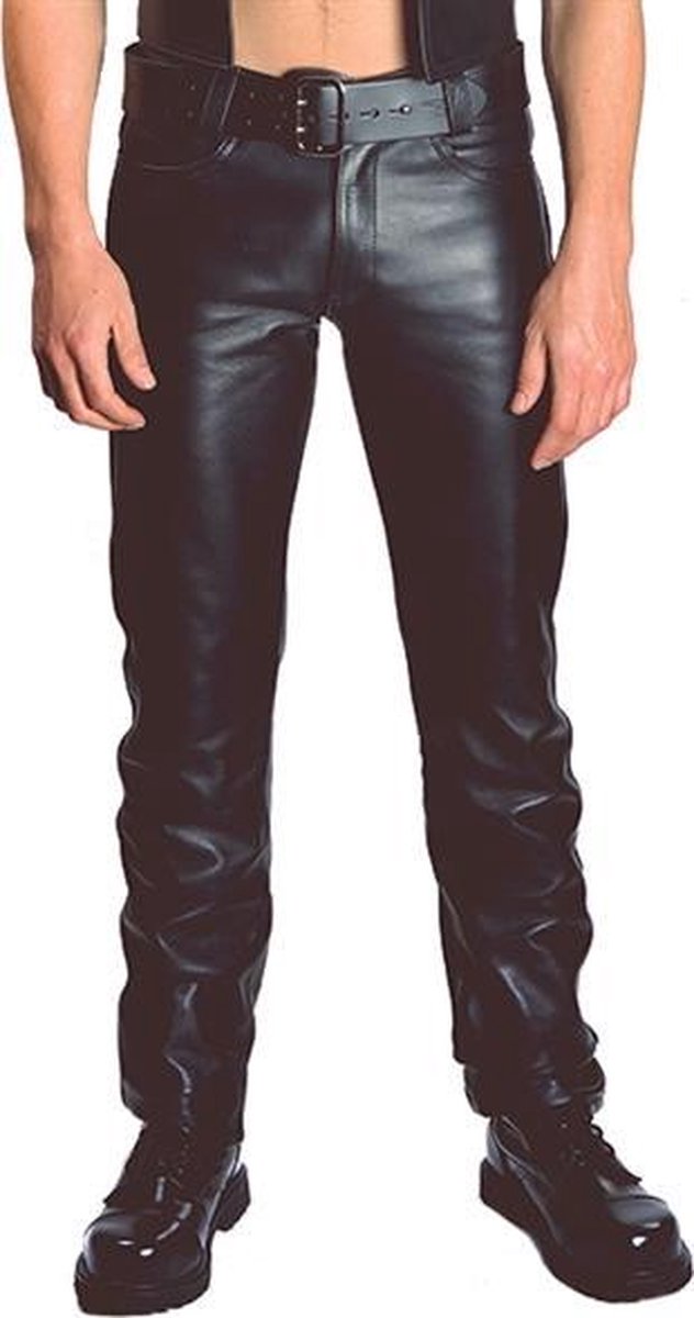 MisterB leren Jeans met ritssluiting maat 33