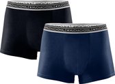 Muchachomalo Boxers Bamboo Trunks 2-pack Heren - Zwart-Blauw - XL