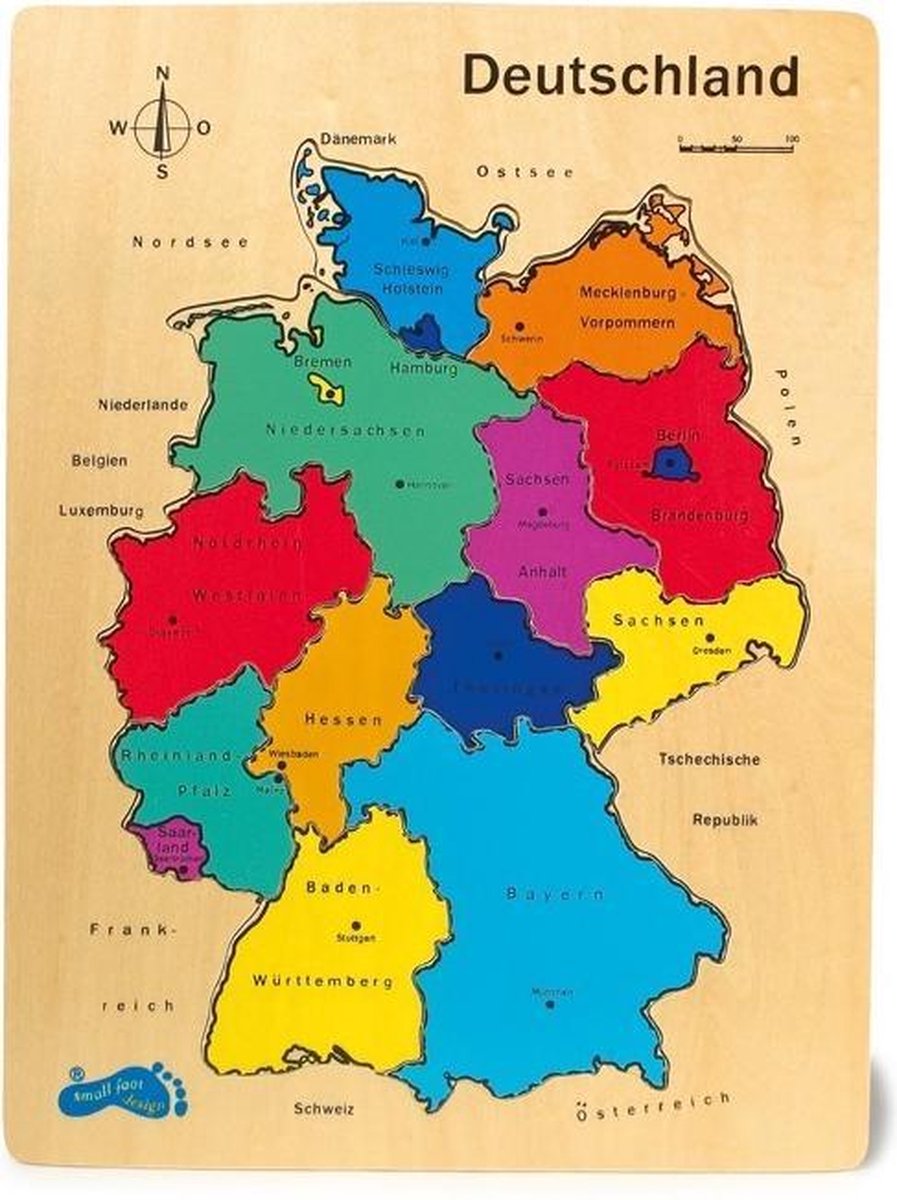 Kaart Deelstaten Duitsland kaart